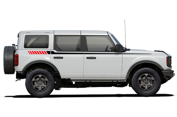 Upper retro stripes graphics decals compatible with Ford Bronco