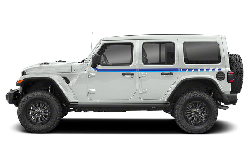 Upper body side stripes graphics decals compatible with Wrangler JL
