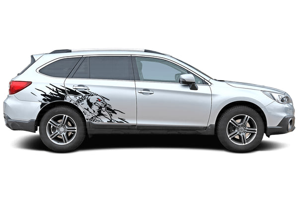 Wild bear side graphics decals for Subaru Outback 2015-2019