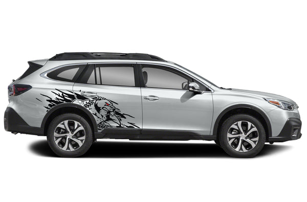 Wild bear side graphics decals for Subaru Outback