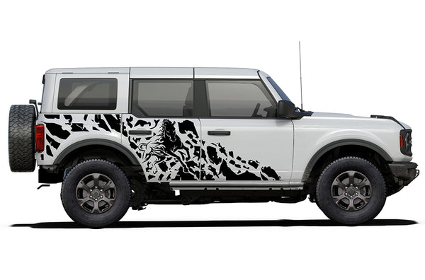 Wild horse decals graphics compatible with Ford Bronco