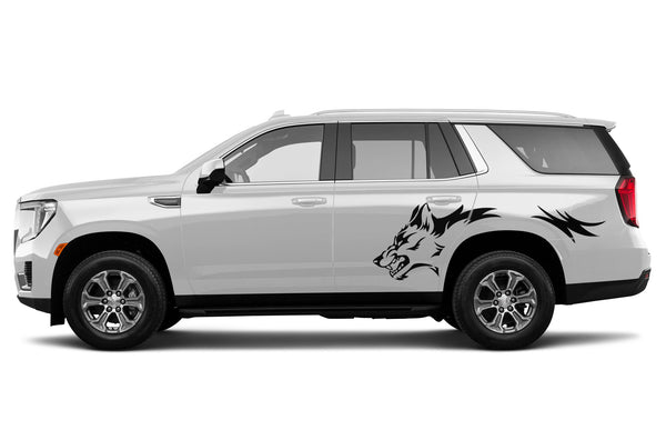 Wolf side graphics decals for GMC Yukon