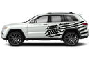 US flag side graphics decals compatible with Jeep Grand Cherokee 2011-2021