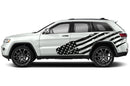 USA flag side graphics decals compatible with Jeep Grand Cherokee 2011-2021