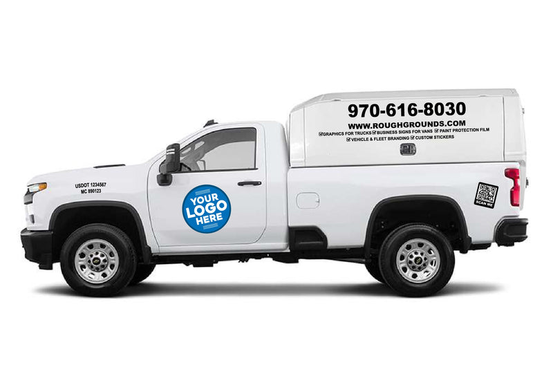 Business Branding & Vinyl Decal Kit for Enclosed Service Trucks
