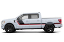 Retro-style triple-color stripe graphic decals, for with Ford F-150