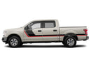 Retro-style triple-color hash graphic decals, for Ford F-150 2015-2020