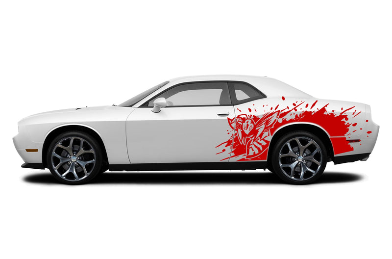 Angry hornet side graphics decals for Dodge Challenger