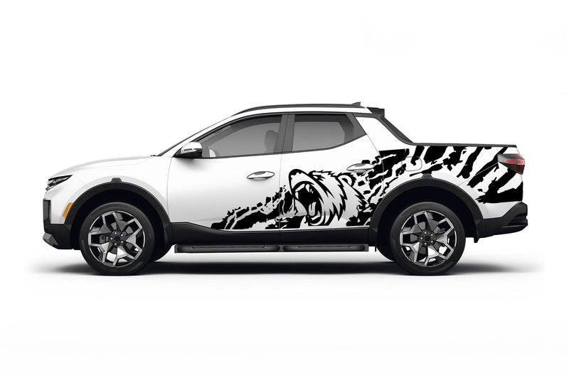 Bear splash graphics decals for Hyundai Santa Cruz