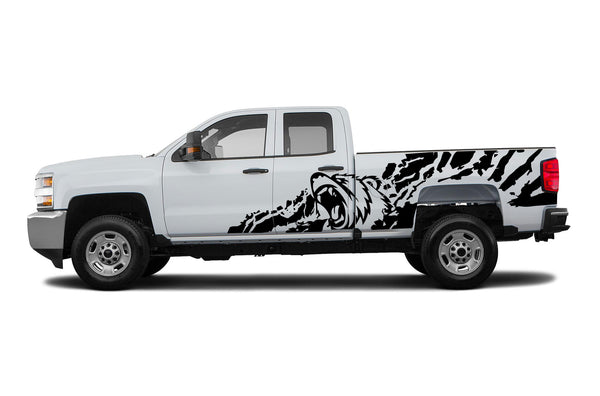 Bear splash graphics decals for Chevrolet Silverado 2500HD 2015-2019