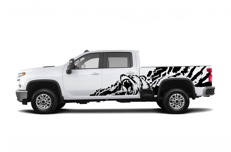 Bear splash graphics decals for Chevrolet Silverado 2500HD