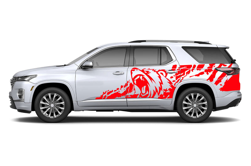 Bear splash graphics decals for Chevrolet Traverse 2018-2023