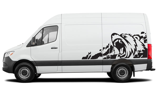 Bear splash side graphics decals for Mercedes Sprinter