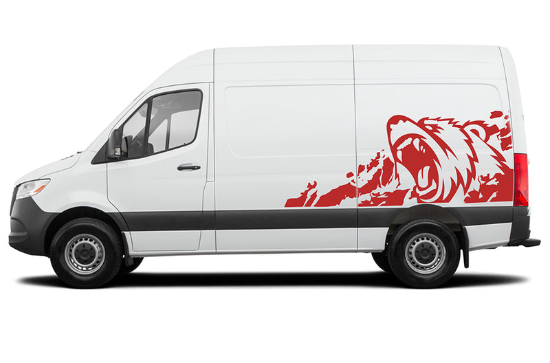 Bear splash side graphics decals for Mercedes Sprinter