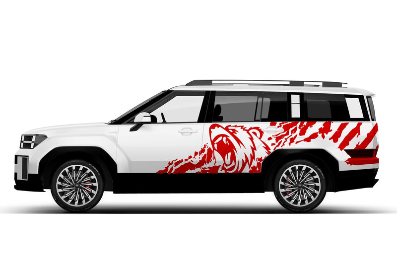 Bear splash side graphics decals for Hyundai Santa Fe