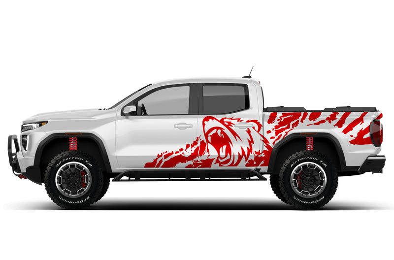 Bear splash side graphics decals for GMC Canyon