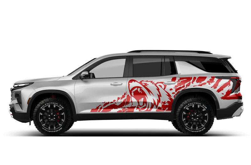 Bear splash side graphics decals for Chevrolet Traverse