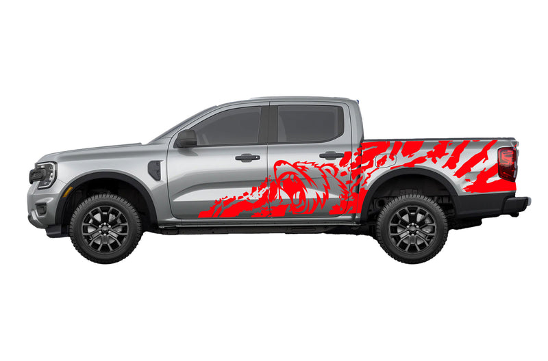 Splash Ranger Decals Bear splash side graphics decals for Ford Ranger