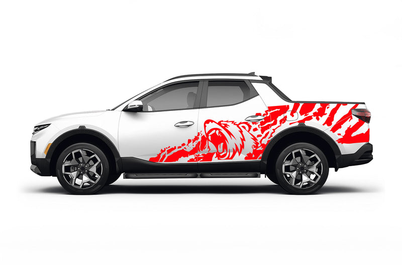 Bear splash graphics decals for Hyundai Santa Cruz