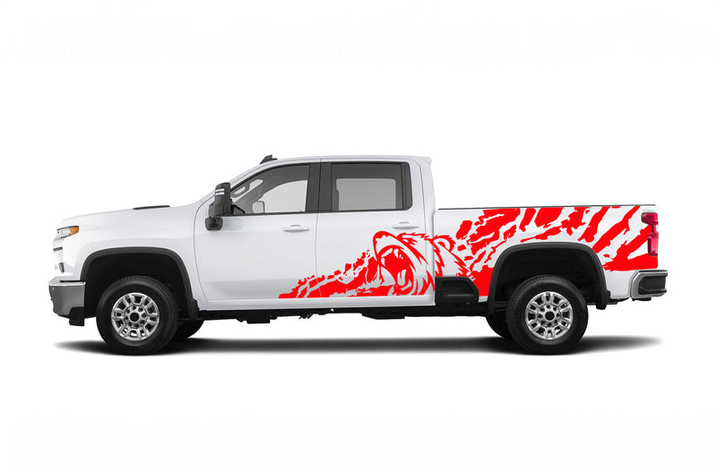 Bear splash graphics decals for Chevrolet Silverado 2500HD