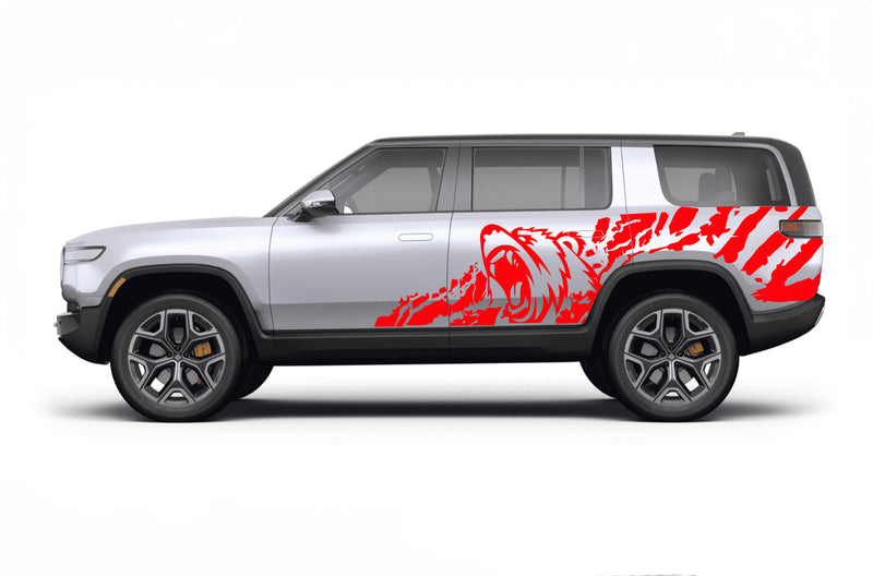 Bear splash side graphics decals for Rivian R1S