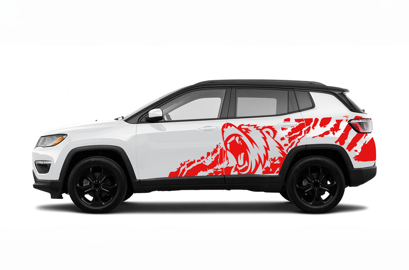 Bear splash side graphics decals for Jeep Compass