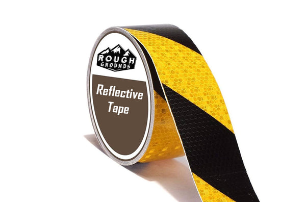 Black-Yellow reflective PVC safety tape for trailers