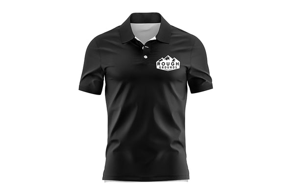 Black Premium polo T-shirt - Rough Grounds