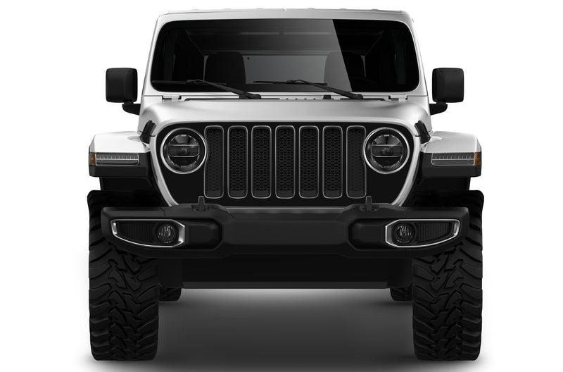 Blackout grille graphics decals compatible with Wrangler JL