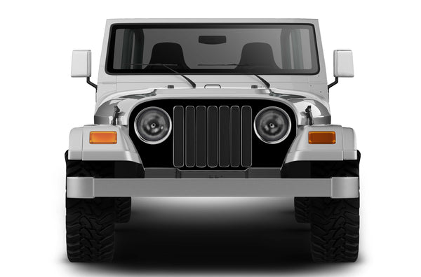 Blackout grille graphics decals for Jeep Wrangler TJ