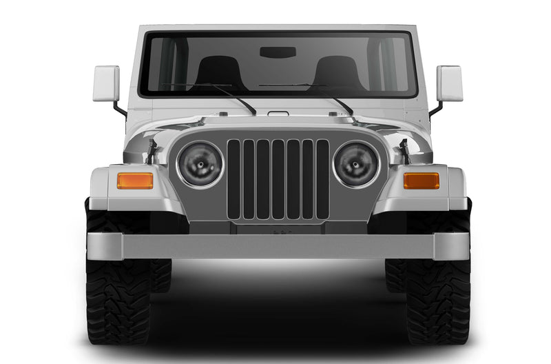 Blackout grille graphics decals for Jeep Wrangler TJ