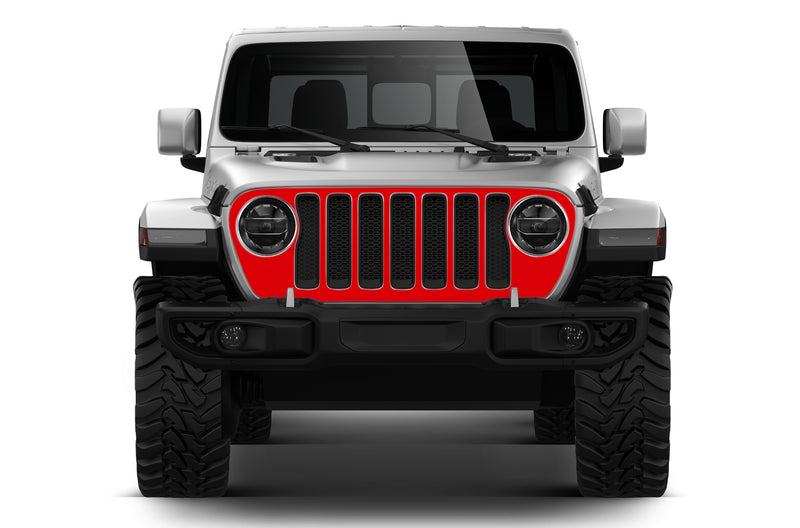 Blackout grill graphics decals compatible with Jeep Gladiator JT