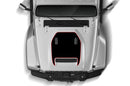 Blackout outline hood graphics decals for Jeep Gladiator JT Mojave