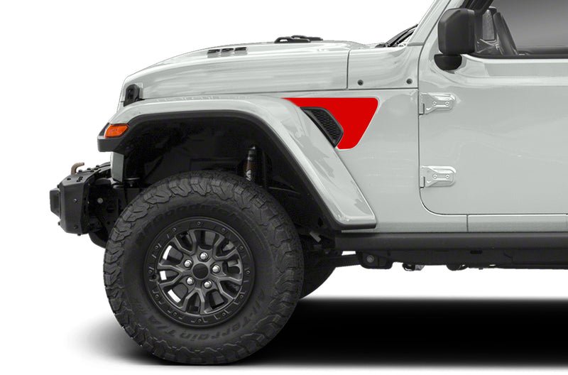 Blackout fender vent side graphics decals for Jeep Wrangler JL