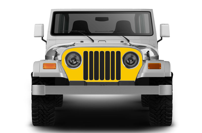 Blackout grille graphics decals for Jeep Wrangler TJ