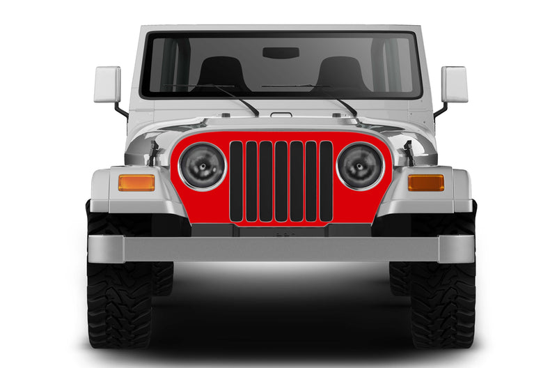 Blackout grille graphics decals for Jeep Wrangler TJ