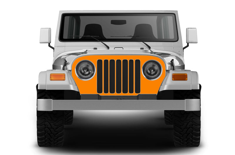 Blackout grille graphics decals for Jeep Wrangler TJ