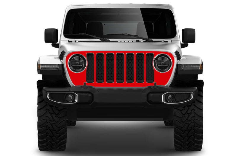 Blackout grille graphics decals compatible with Wrangler JL