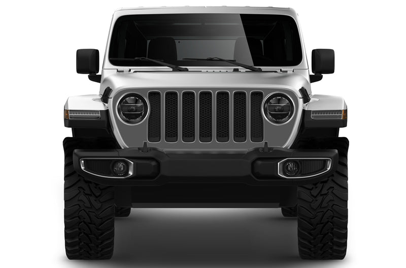 Blackout grille graphics decals compatible with Wrangler JL