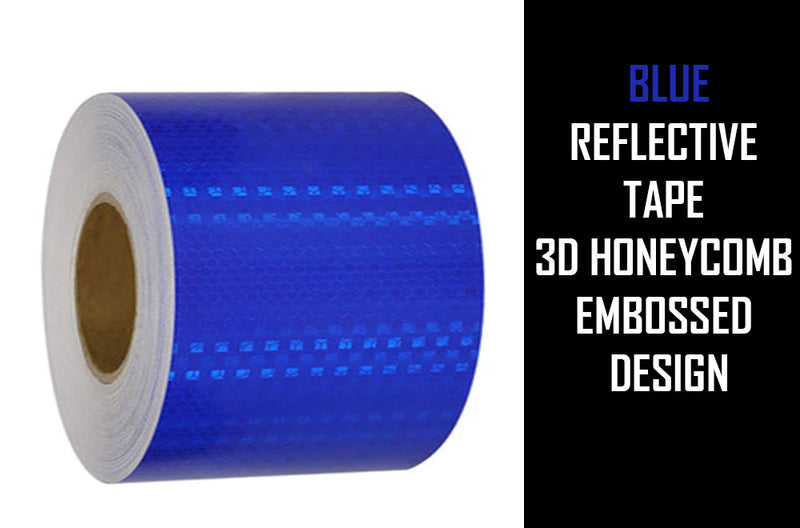 Blue reflective PVC safety tape for trailers