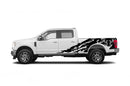 Bull shredded side graphics decals for Ford F250 2017-2022