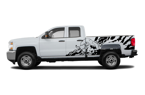 Bull splash graphics decals for Chevrolet Silverado 2500HD 2015-2019