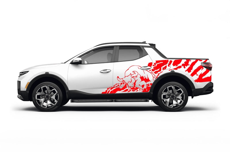 Bull splash graphics decals for Hyundai Santa Cruz