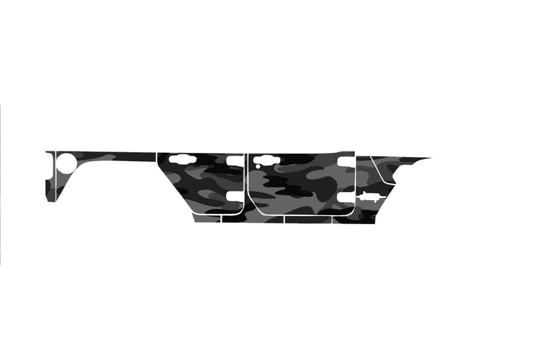 Camo style full side graphics decals for Jeep Wrangler JL