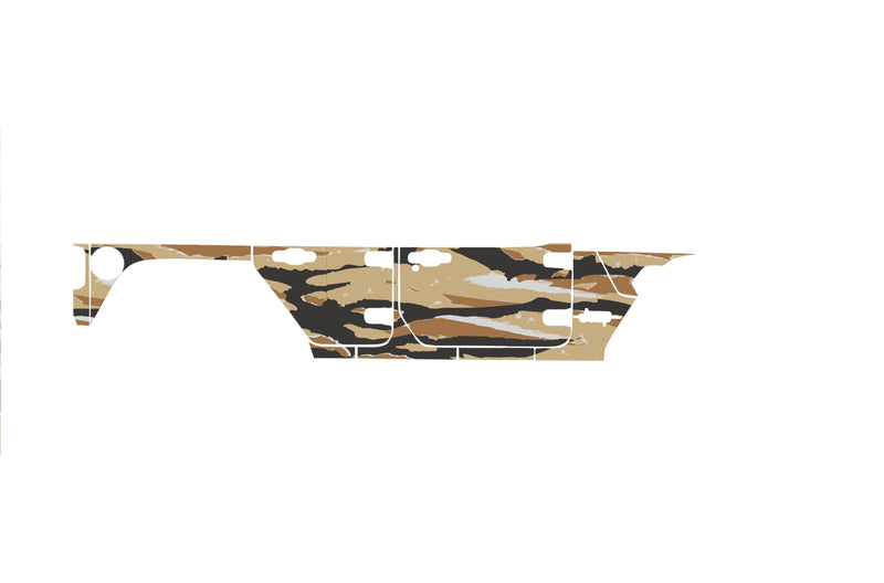 Camo style full side graphics decals for Jeep Wrangler JL