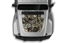 Camouflage print hood graphics decals compatible with Wrangler JL
