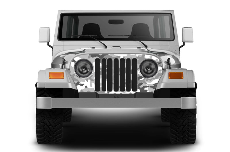 Camouflage print grille graphics decals for Jeep Wrangler TJ