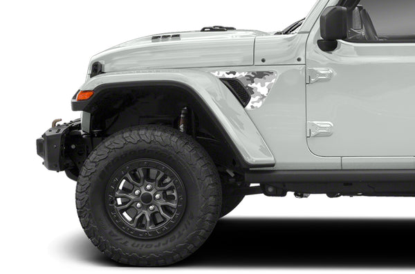 Camouflage fender vent graphics decals for Wrangler JL