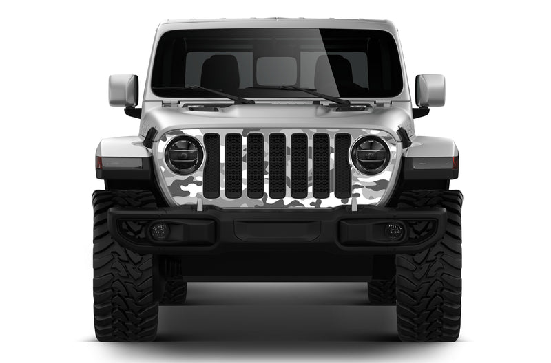 Camouflage print grille graphics decals for Jeep Gladiator JT