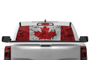 Canada flag perforated graphics rear window decals for Dodge Ram